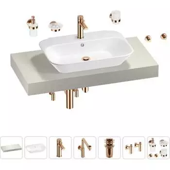 Комплект мебели для ванной комнаты с раковиной Wellsee