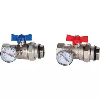 Комплект прямых шаровых кранов ROMMER