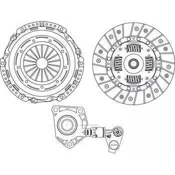 Комплект сцепления для Ford Focus III (11-) 1.6i/ Mondeo IV (07-) 1.6i TRIALLI FR 1016