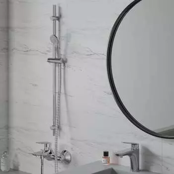 Комплект смесителей для раковины и ванны с душевым комплектом Paini Laguna 61400