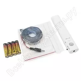 Комплект светодиодной ленты urm smd 2835, 60 led, 4,8 вт, 8-10 лм, 3м с датчиком движения l10011