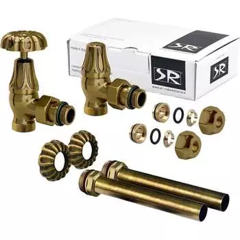 Комплект угловых вентилей SR Rubinetterie Floral Old Style A339-1500Z0P0