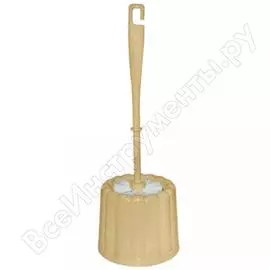 Комплект wc: ёрш туалетный с подставкой мультипласт групп фигурный бежевый mpg962670