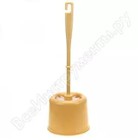 Комплект wc: ёрш туалетный с подставкой мультипласт групп мини бежевый mpg962069