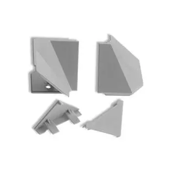 Комплект заглушек к кухонному пластиковому плинтусу ООО ДЕКОПЛИНТ под кромку, белый Н-СК заглушки белый