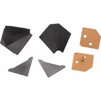 Комплект заглушек к кухонному пластиковому плинтусу ООО ДЕКОПЛИНТ под кромку, черный Н-СК заглушки черный