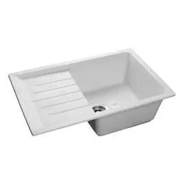 Композитная мойка granfest practic gf-p760l 760х500 мм, иней, с крылом 461209