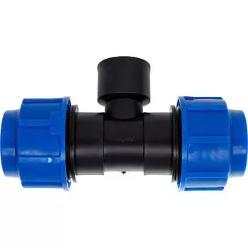 Компрессионный тройник для ПЭ труб LAMMIN Lm34012251525