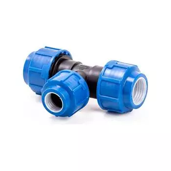 Компрессионный тройник для ПЭ труб LAMMIN Lm34011403240