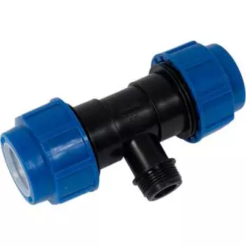 Компрессионный тройник для ПЭ труб LAMMIN Lm34013322032