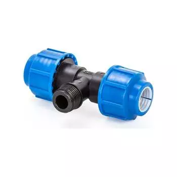 Компрессионный тройник для ПЭ труб LAMMIN Lm34013322532