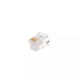 Коннектор netlan rj12/6p6c, категория 3, 3 мкд, универсальный, 1000шт. ec-up6p6c-uc-003-tr-1000