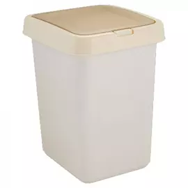 Контейнер для мусора с крышкой svip квадра push to open 14л sv4142бл