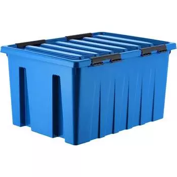 Контейнер с крышкой HONEYCOMB Rox Box740x565x415, 120 л, синий M-120-00.06n