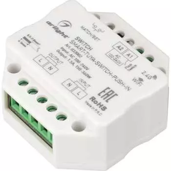 Контроллер-выключатель Arlight SMART-TUYA-SWITCH-PUSH-IN IP20 0 33002