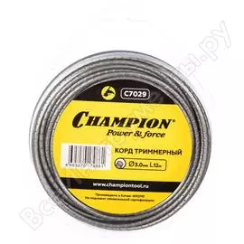 Корд триммерный pro (3.0 мм; 12 м; круг) champion c7029