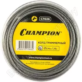 Корд триммерный round pro (2.4 мм, 15 м) champion c7026