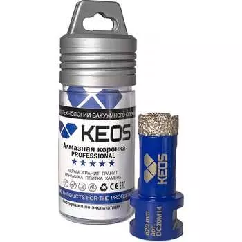 Коронка алмазная по керамограниту KEOS PRO DC20M14