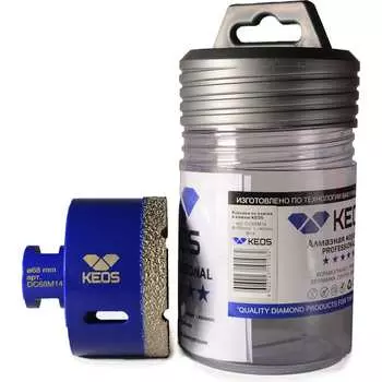 Коронка алмазная по керамограниту KEOS PRO DC68M14