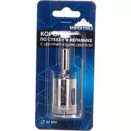 Коронка по стеклу и керамике vertextools 336-22-55