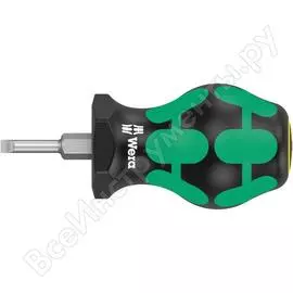 Короткая шлицевая отвёртка для карбюраторов WERA 335 Stubby SL WE-008840