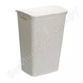 Корзина для белья curver my style 55л кремовая 216582