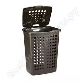 Корзина для белья curver victor 40л темно-коричневая 00047-210-08