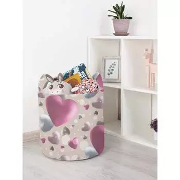 Корзина для игрушек JOYARTY Объемные сердца toba_422656_S