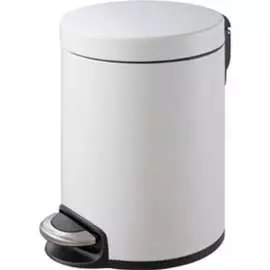 Корзина для мусора eko lux с педалью, 30 литров, эмалированная сталь, белая wp30lw