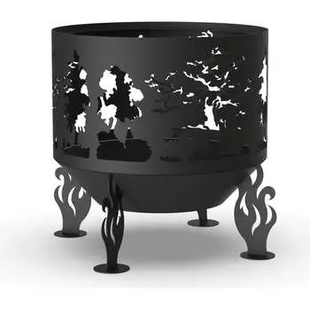 Костровая чаша FIRE-HOUSE Ch3-600деревья