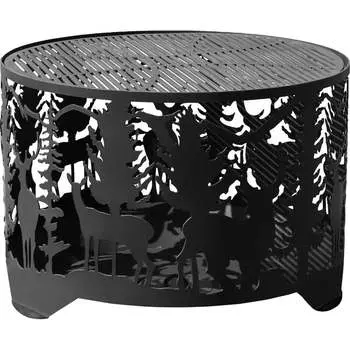 Костровая чаша FIRE-HOUSE олени диаметр 500 мм, плоское дно Pd-500олени