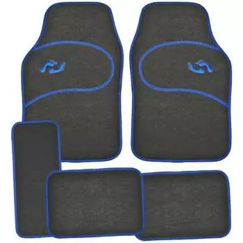 Коврик для салона skyway arctic-2 5пр. текстильный, черный s01702037