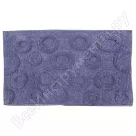 Коврик для ванной fora круги голубой, 50х80 см for-m003bl