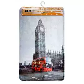 Коврик рыжий кот из микрофибры 50*80см англия наполнитель memory foam 311536