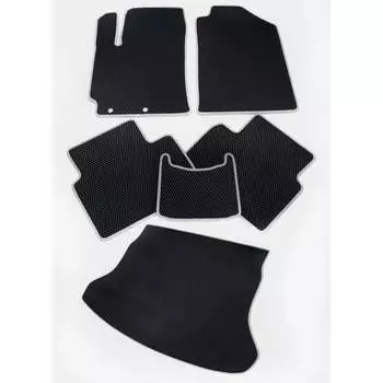 Коврик в салон и багажник для Audi A8 (D4) Long 2010-2017 Vicecar SB3020R_бел