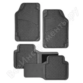 Коврики автомобильные autoprofi вырезаемые, быстрая застежка, 4 предмета, чёрный fix-515 bk