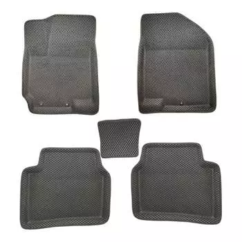 Коврики автомобильные для Hyundai Solaris I (2010-2017) / Автоковрики в салон с бортом соты (ЭВА) для Хендай Солярис L.Locker 3D EVA EVAHYSO10