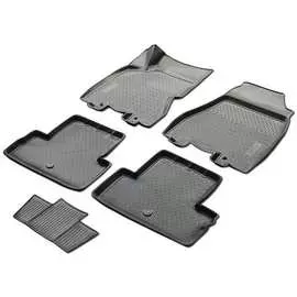 Коврики в салон автомобиля rival для nissan x-trail t31 рестайлинг 2011-2015, полиуретан, без крепежа, 5 шт., 14109002