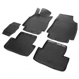 Коврики в салон автомобиля rival для renault fluence седан 2009-2017, полиуретан, с крепежом, 5 шт., 14704001