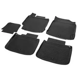 Коврики в салон автомобиля rival для toyota camry xv50 рестайлинг седан 2014-2018, полиуретан, с крепежом, 5 шт., 15701002