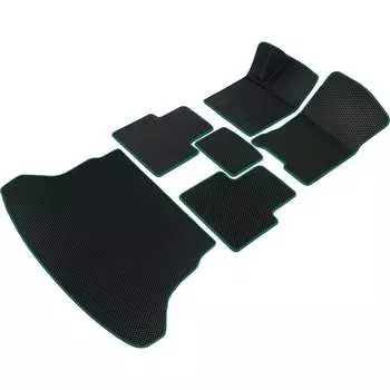 Коврики в салон и багажник для Mitsubishi Lancer X 2007 - 2017 (седан) (Митсубиси Лансер 10) Vicecar SBDL31009R-темнозеленый