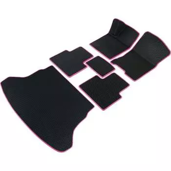 Коврики в салон и багажник для Mitsubishi Pajero Sport I (Montero Sport) 1998 - 2008 Vicecar SBDL31017R-розовый