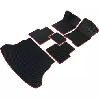 Коврики в салон и багажник для Volvo XC60 2018-2024 (Вольво ХС60) Vicecar SBDL47018R-бордовый