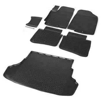 Коврики в салон и в багажник автомобиля для Hyundai Solaris I седан 2010-2017 Rival