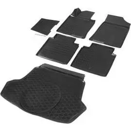 Коврики в салон и в багажник автомобиля для Hyundai Sonata VII LF рестайлинг, седан Rival