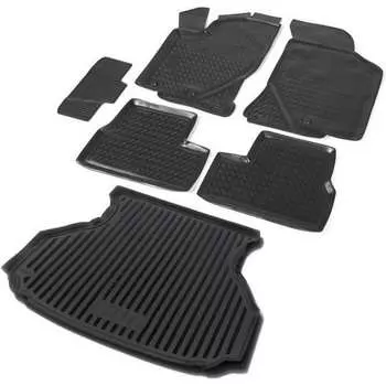 Коврики в салон и в багажник автомобиля для Lada Granta лифтбек 2011-2018 2018-н.в. Rival