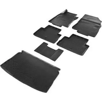 Коврики в салон и в багажник автомобиля для Nissan Qashqai II Россия 2015-2019 2019-н.в. Rival