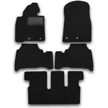 Автомобильные коврики в салон TOYOTA Land Cruiser 200, 7 мест, АКПП, 2012-, внед. Klever