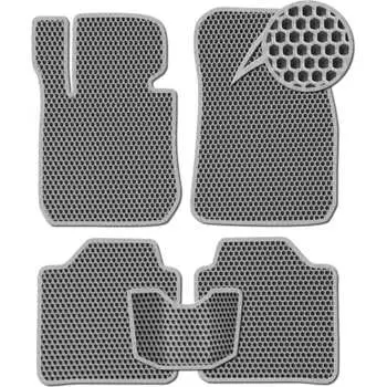 Ковры в салон автомобиля Hyundai Santa Fe III Grand рестайлинг вариант макси 3d 5мест 2016 - 2018 Eva Smart ЭВА СОТА 3452-B1B1-S