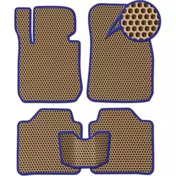 Ковры в салон автомобиля Hyundai Santa Fe III Grand рестайлинг вариант макси 3d 5мест 2016 - 2018 Eva Smart ЭВА СОТА 3452-A1B2-S